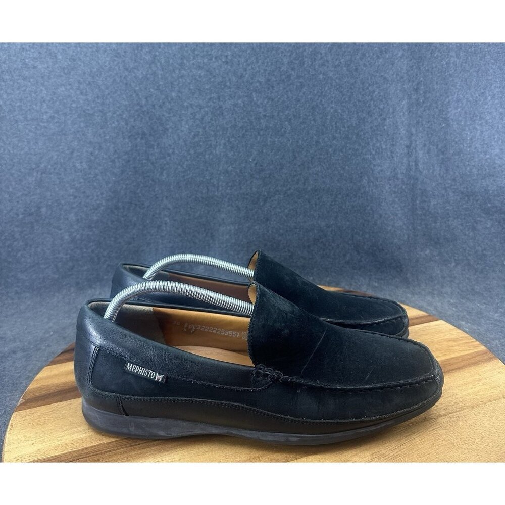 Mephisto Men’s Baduard Loafer Sz 11 Black Nucbuck Leather Casual Driving Shoe